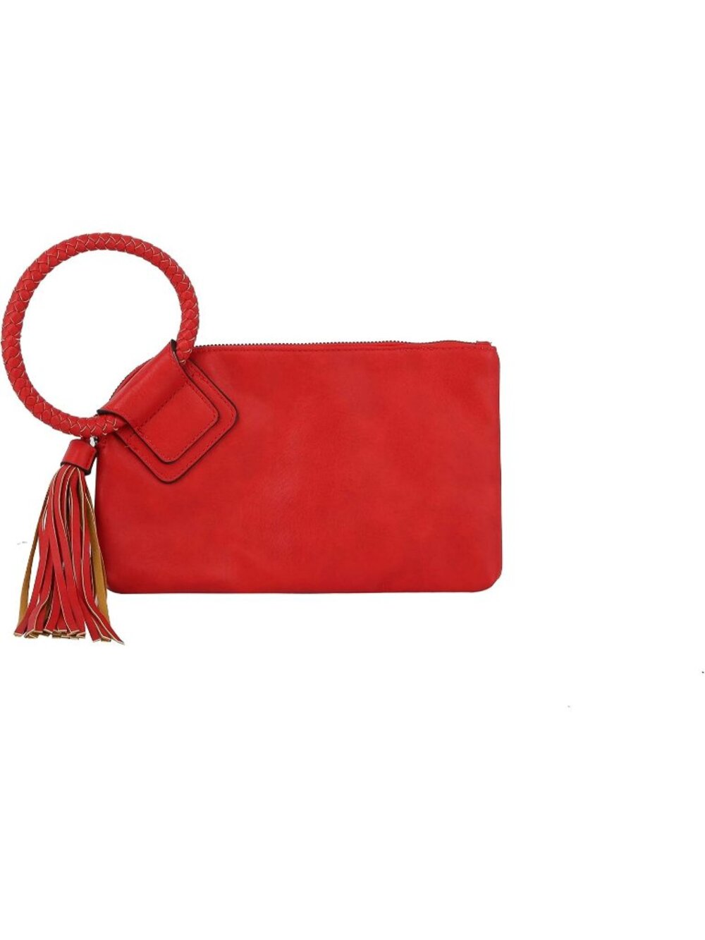 Women's Velvet Red Leather Formal Purse Wristlet Wallet Casual Evening Handbag